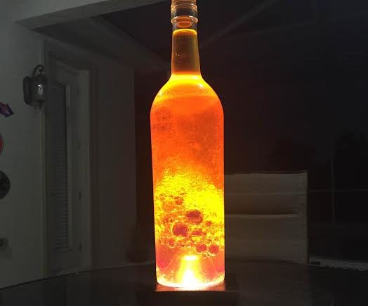 Lava Lamp From a Wine Bottle