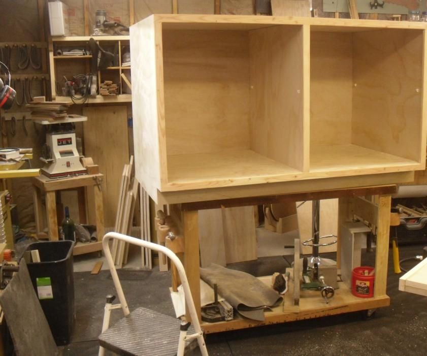 Heavy Duty, Mobile Shop Cart From a Sheet of Plywood