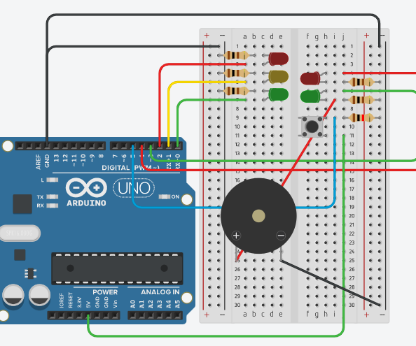 Tinkercad Traffic Light With Pedestrians Crossing