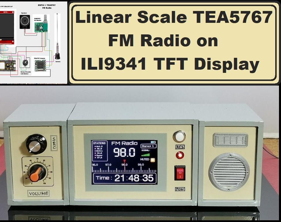 Linear Scale ТЕА5767 FM Radio on Ili9341 TFT Display