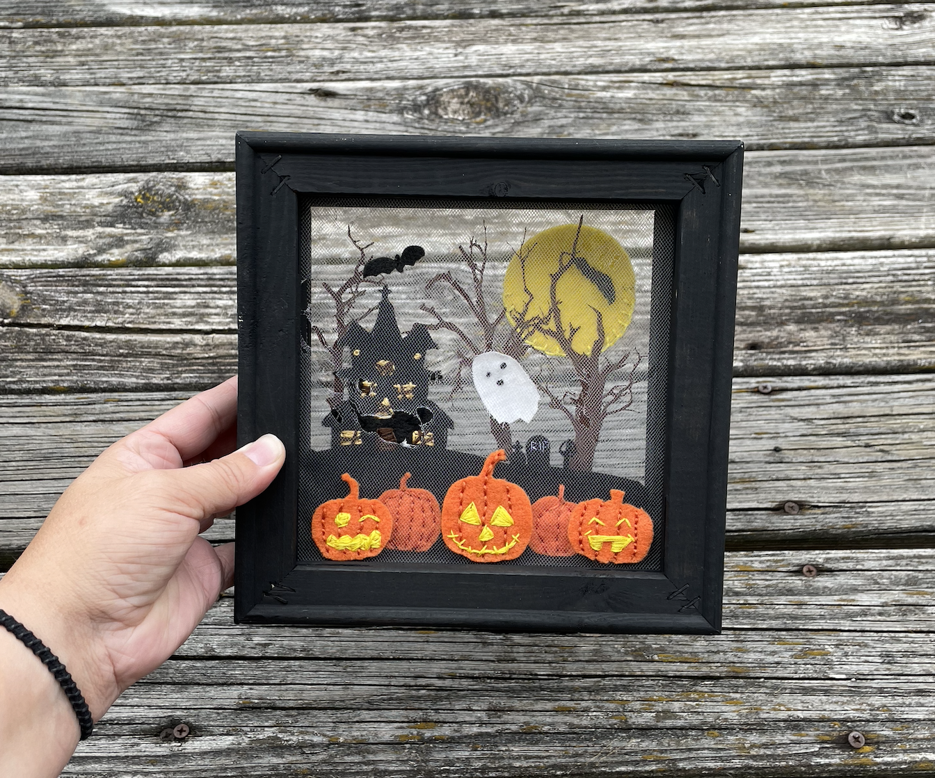 Halloween Embroidered Shadowbox