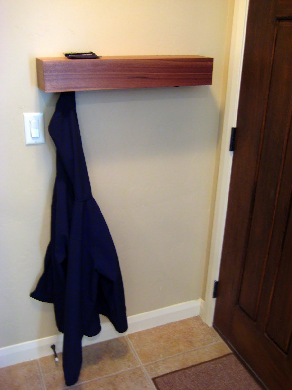 Behind the Door Coat Hanger/Shelf