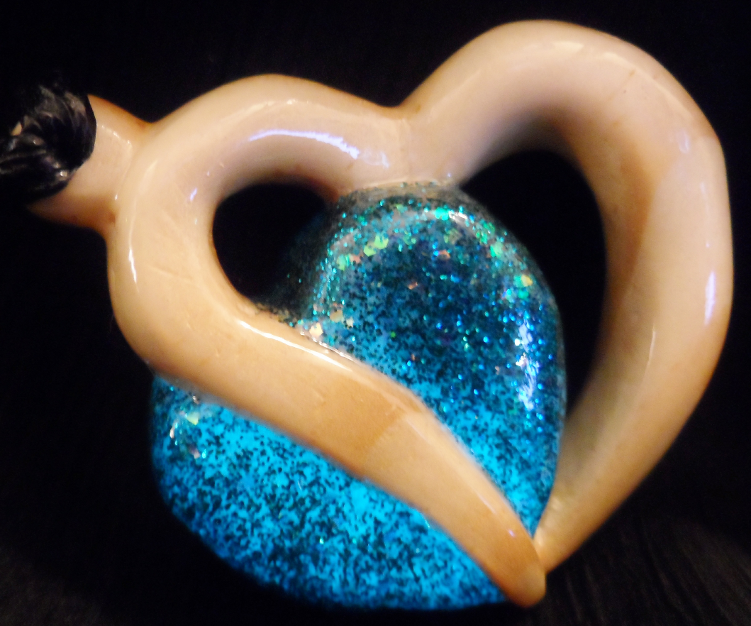 Hand Carved Heart Pendant