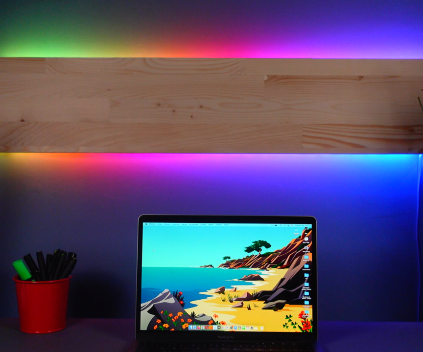 DIY Simple Wooden Ambient Light (ESP8266, WLED, WS2812B)