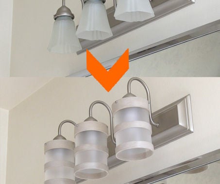 DIY Bathroom Lighting Fixture Makeover