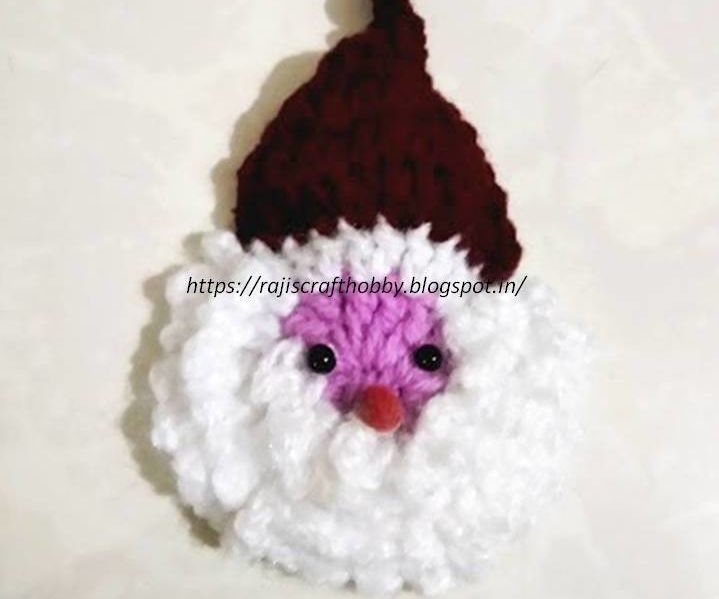 Crochet Santa Ornament 