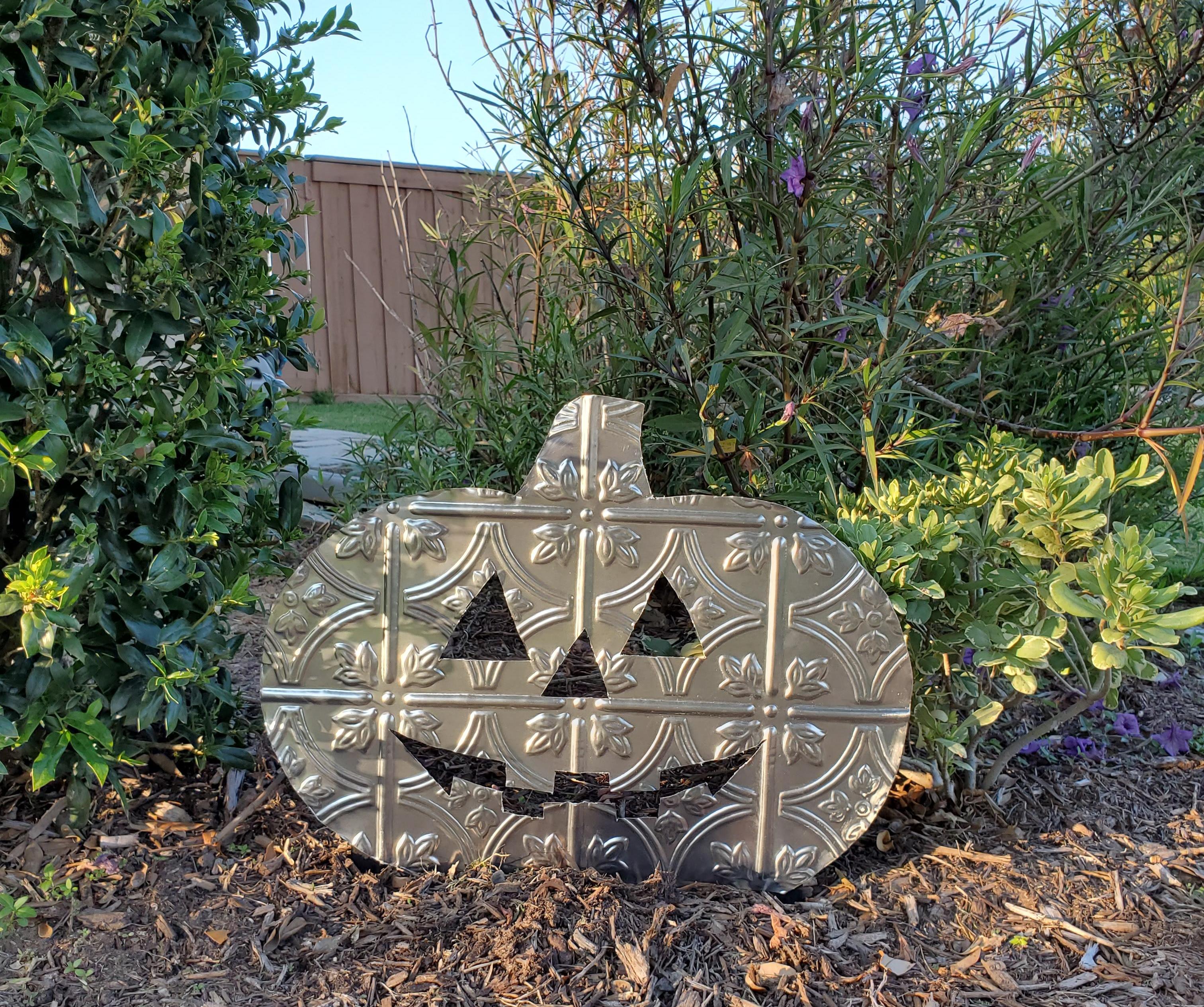 Sheet Metal Pumpkin Yard Decoration