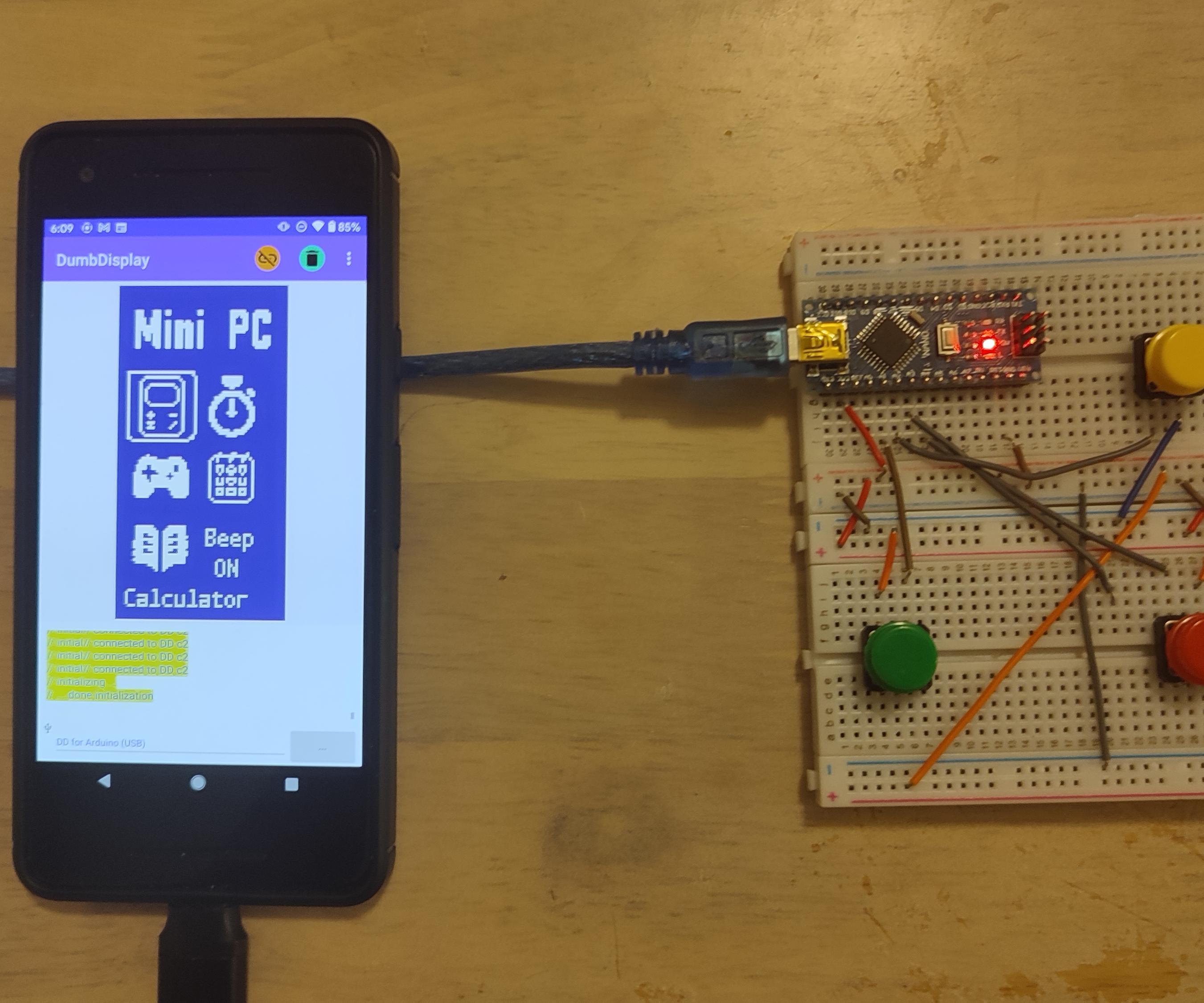 Adaptation of "Pocket Computer" With DumbDisplay