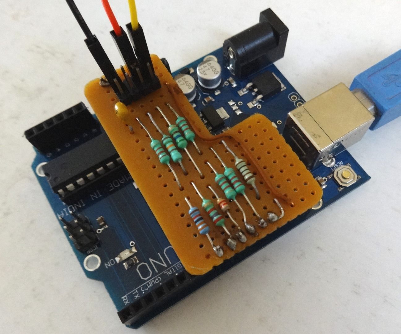 10 Resistor Arduino Waveform Generator