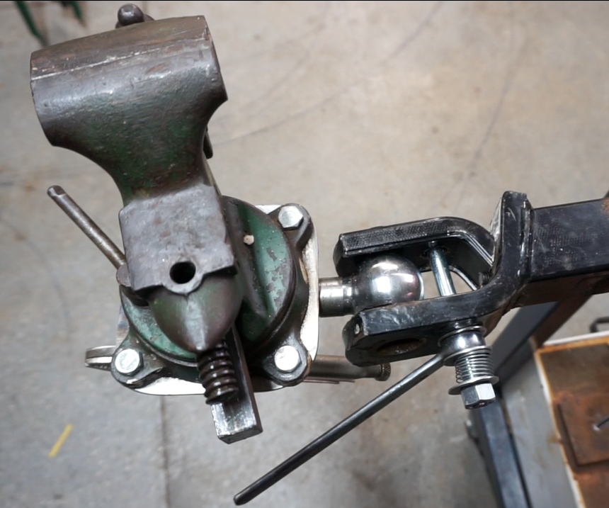 DIY Ball Swivel for Vise/Welding Positioner Out of Reclaimed 2x2 Hitches