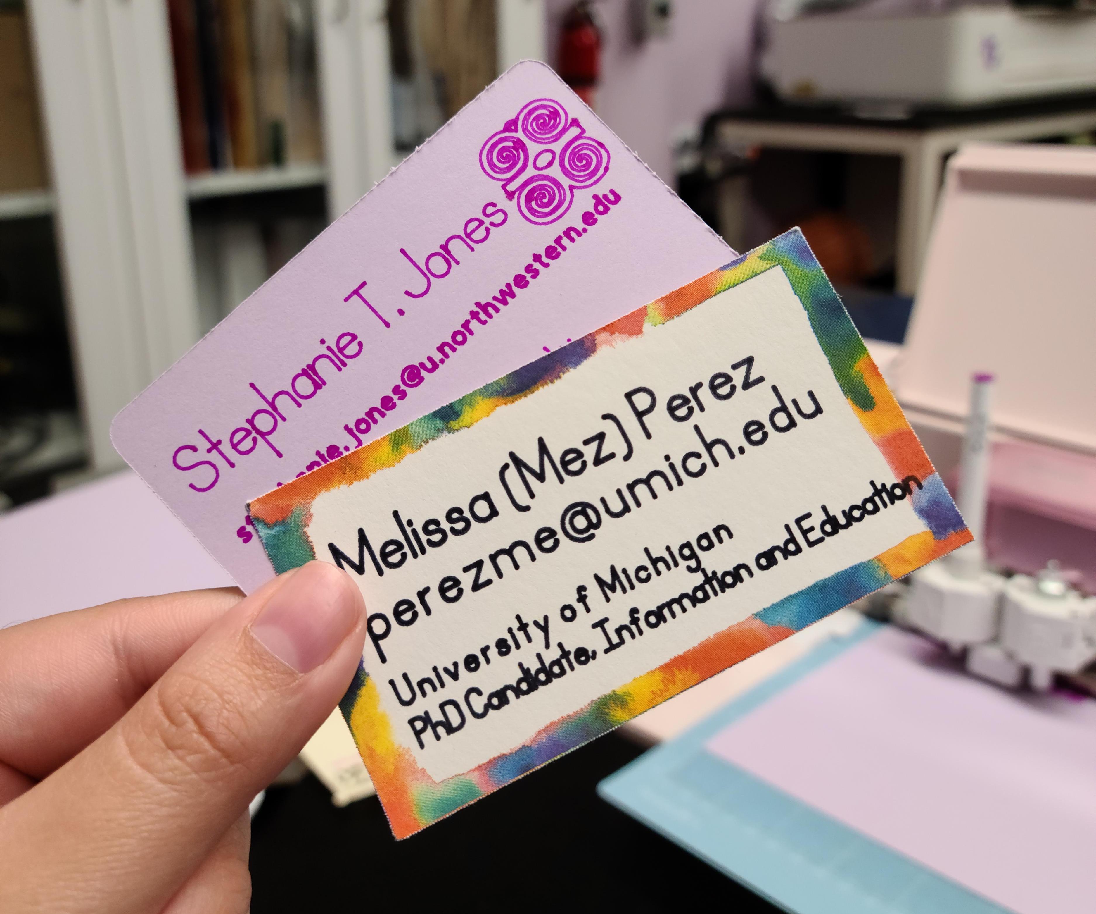Homemade Business Cards (with a Cricut)
