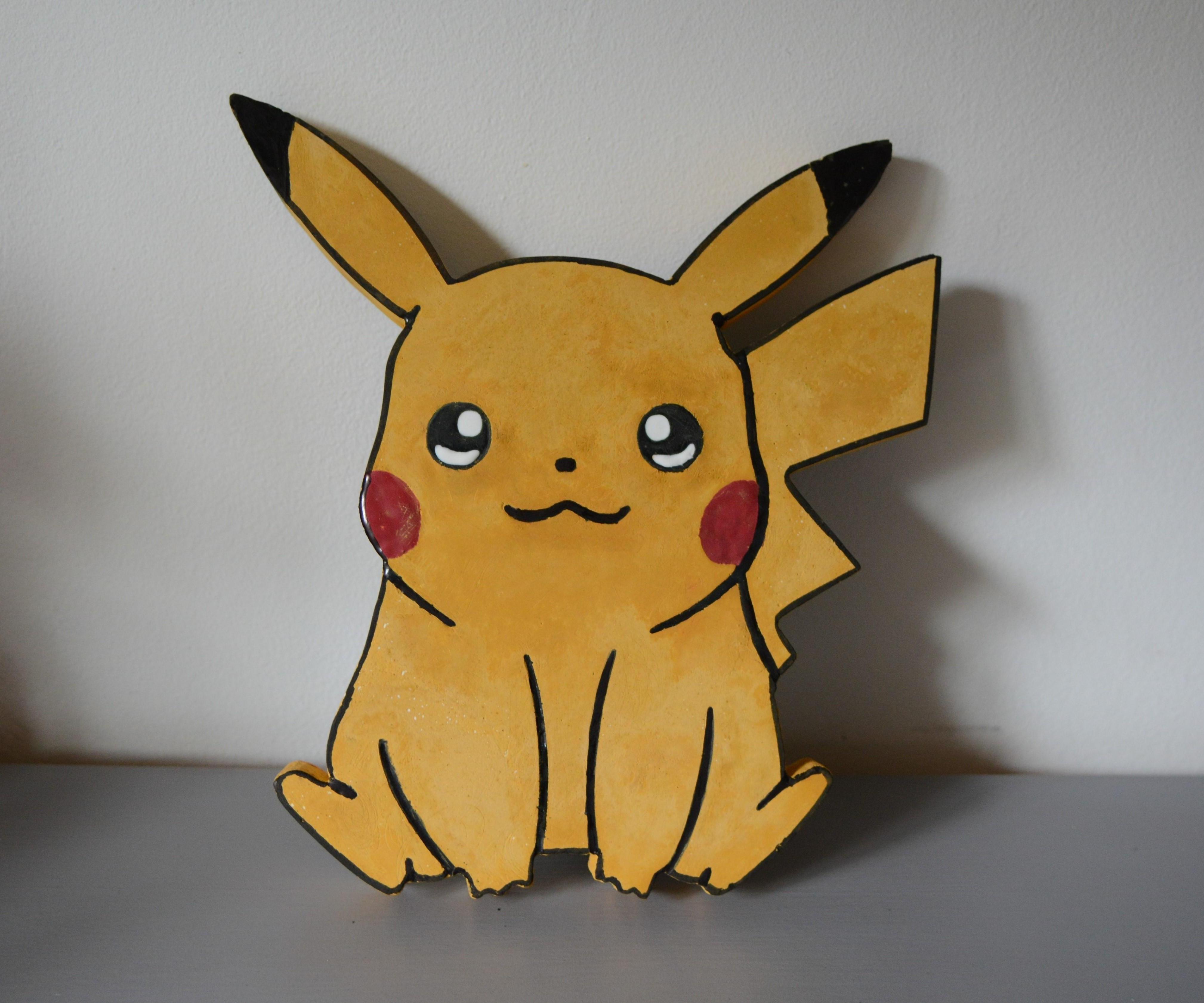 Pikachu Serving Plate -  Coloured Concrete