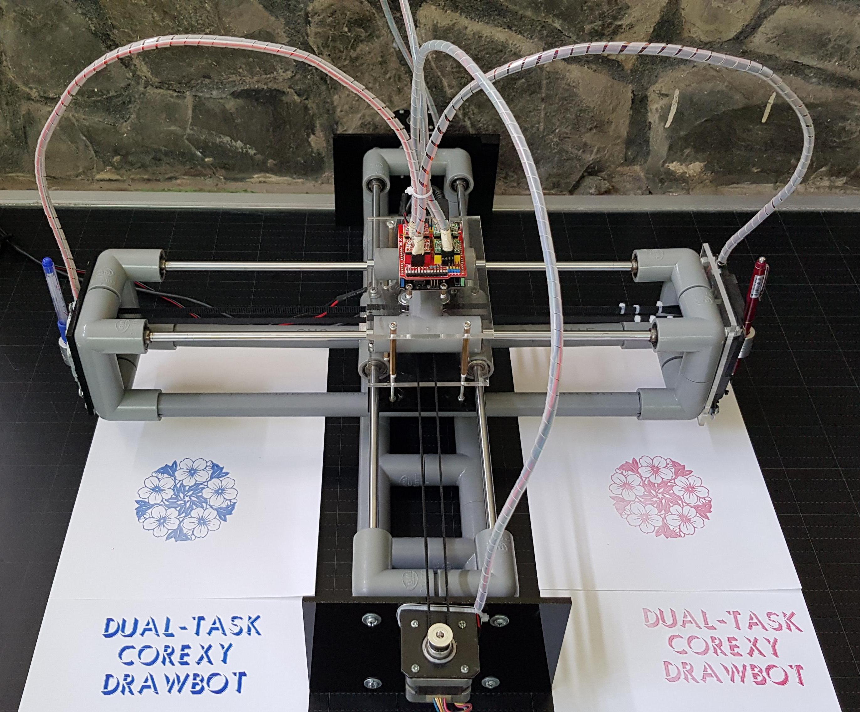 Dual-Task CoreXY DrawBot 