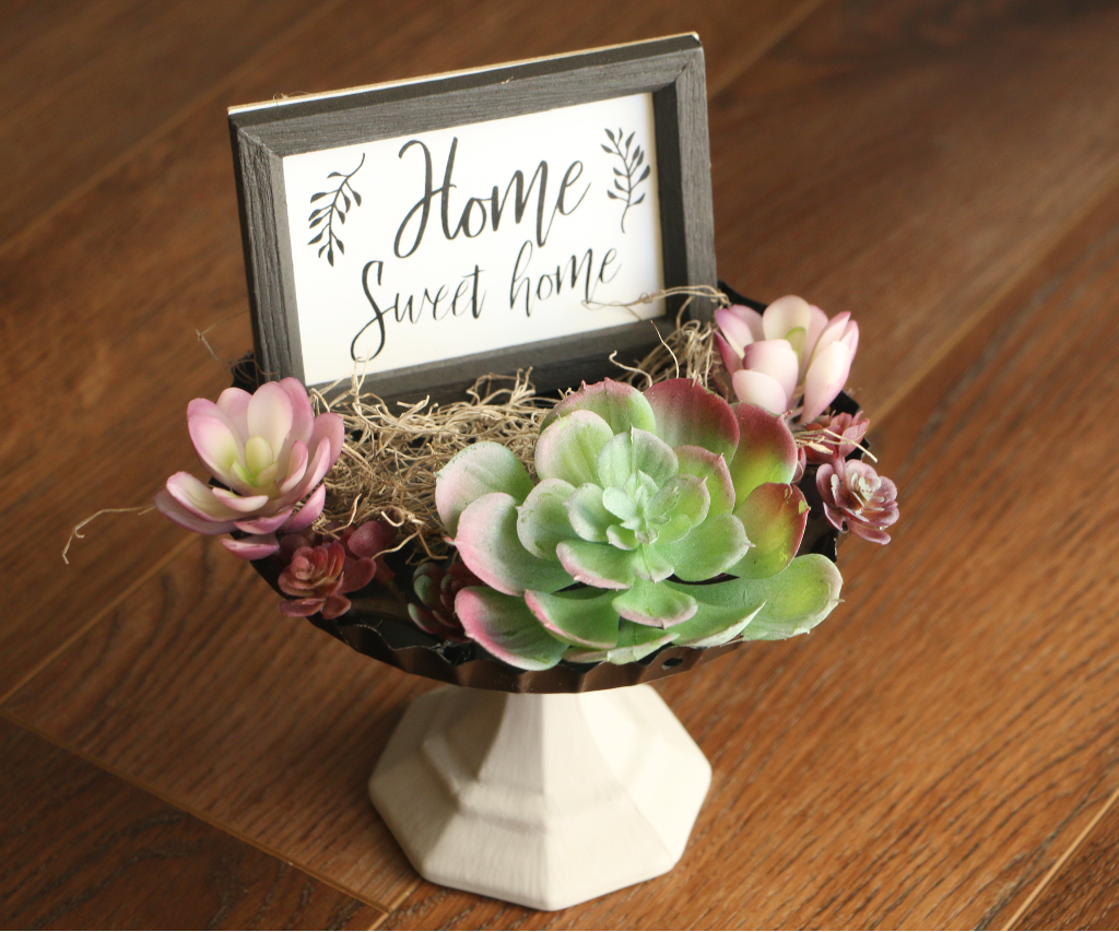 Metal Tray Succulent Design