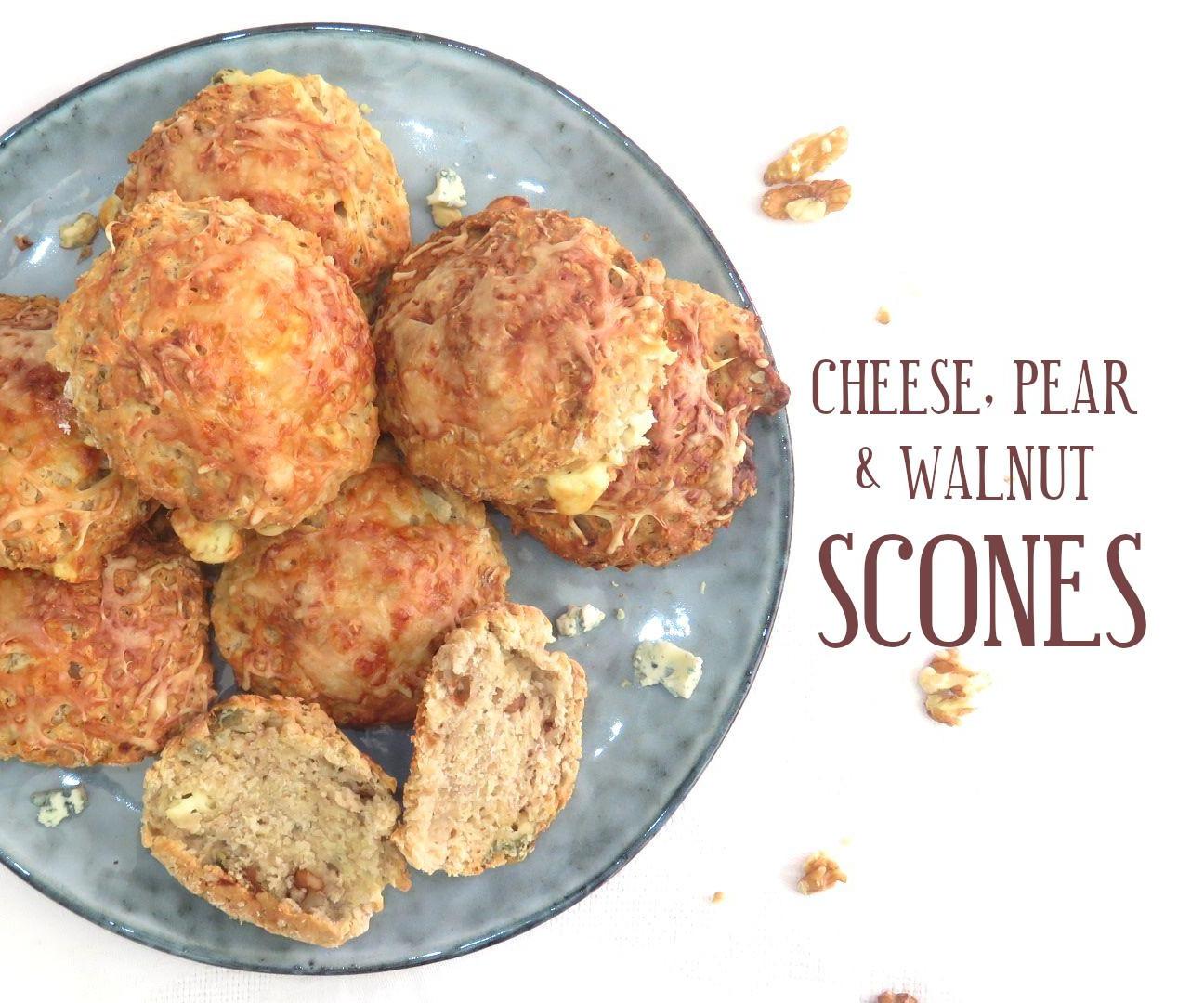 Blue Cheese, Pear and Walnut Scones