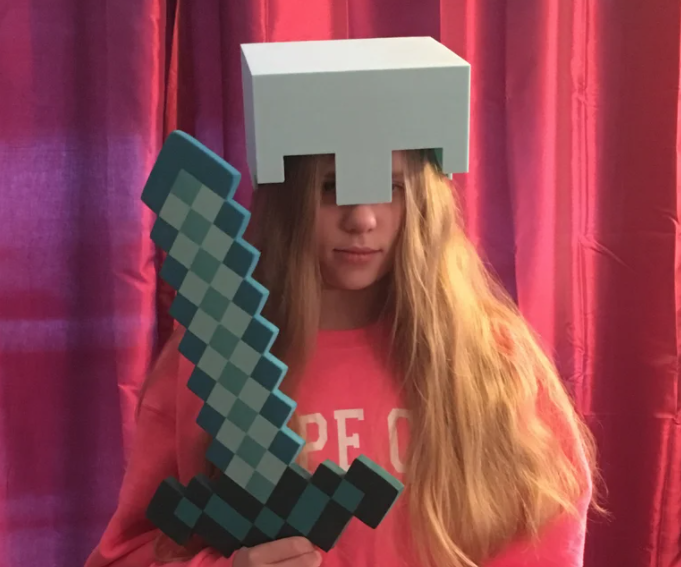 Wearable Minecraft Diamond Helmet - 3D Print