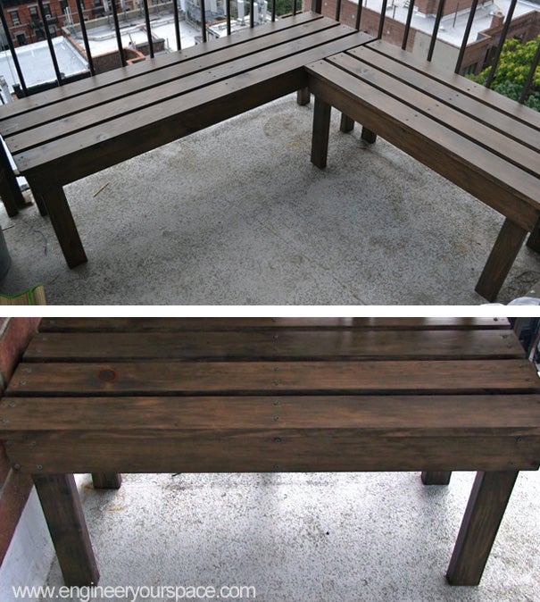 DIY Outdoor Wood Bench