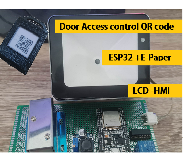 Door Access Control Witch E-paper QR-code Reader