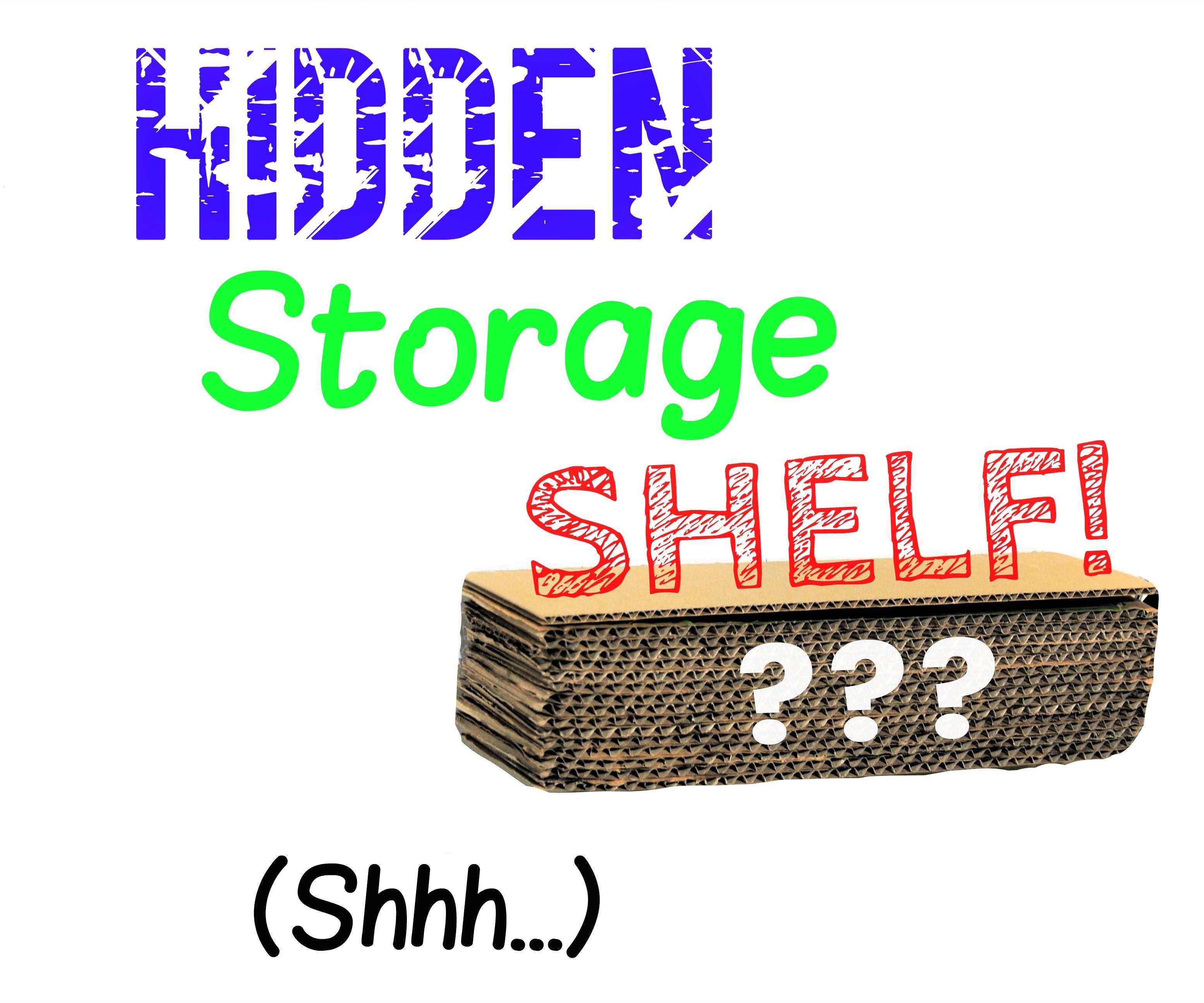 DIY Floating Cardboard Shelf With HIDDEN STORAGE!