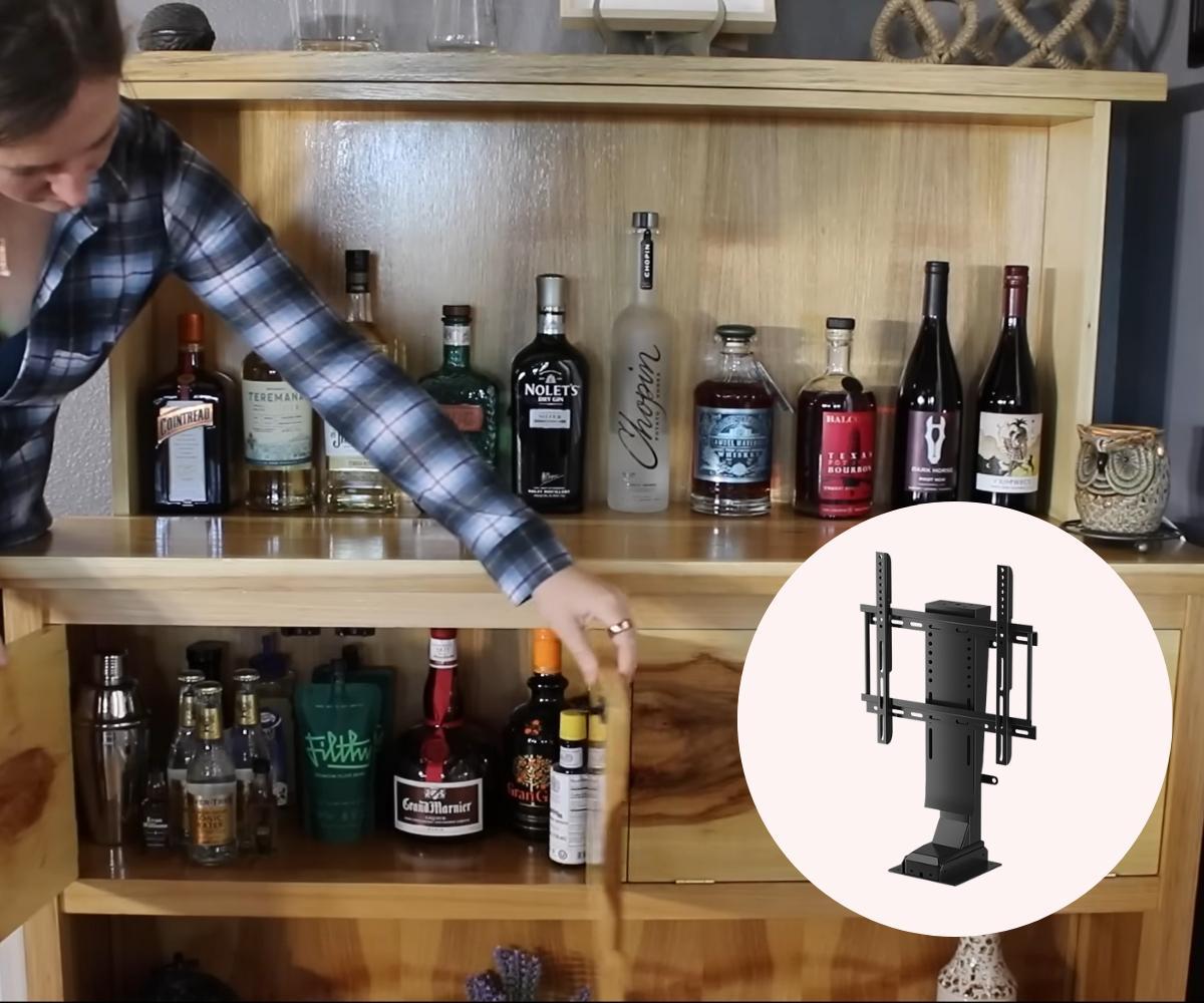 How to Create a DIY Bar Cabinet With Hidden Storage