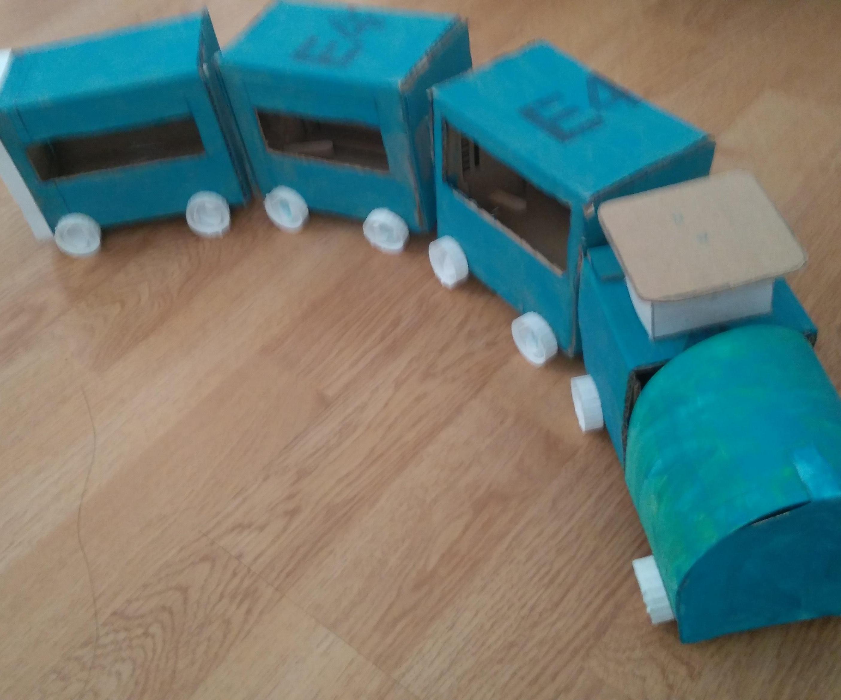 Small Cardboard Train