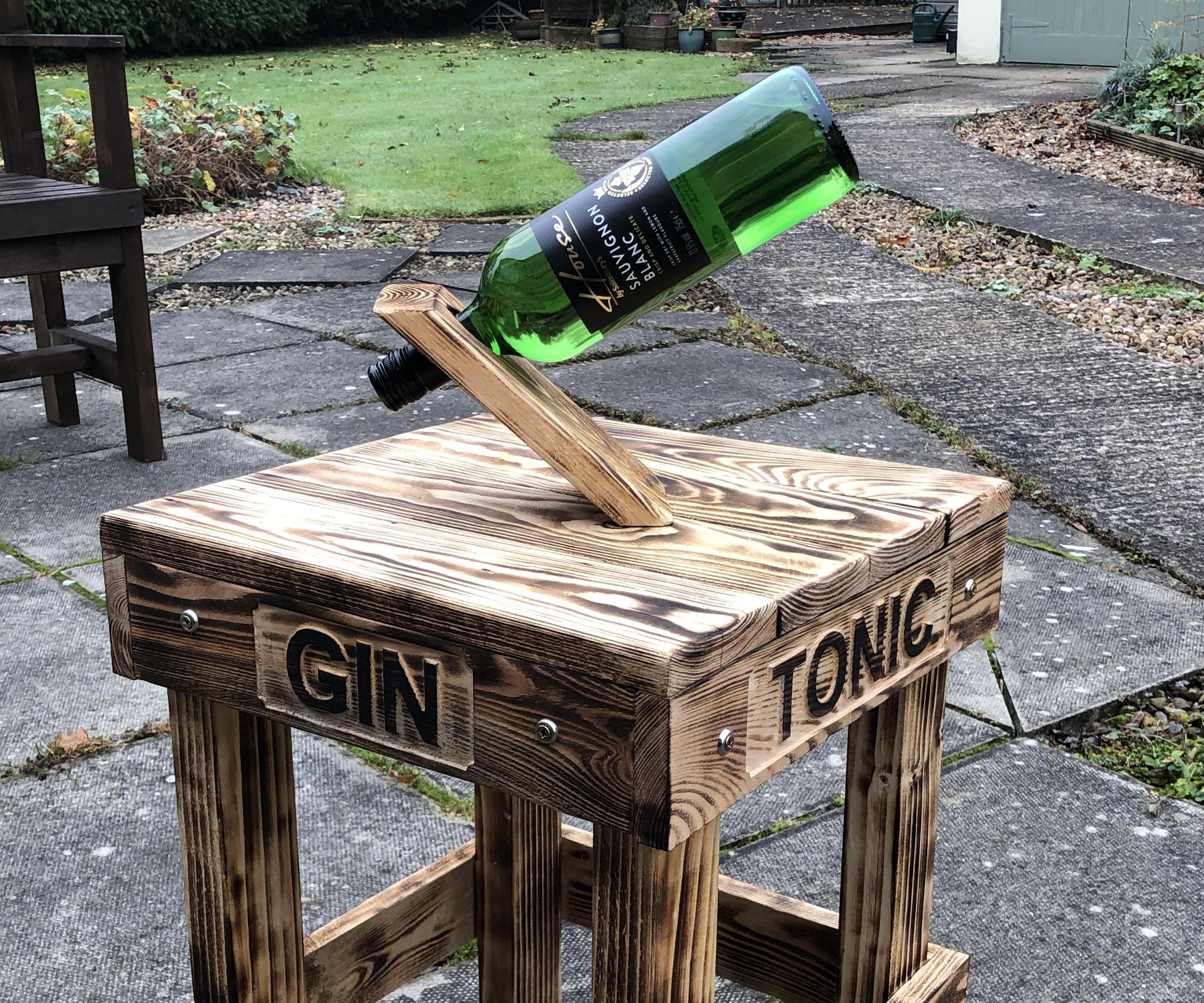 Gin Themed Side Table Made From a Pallet 