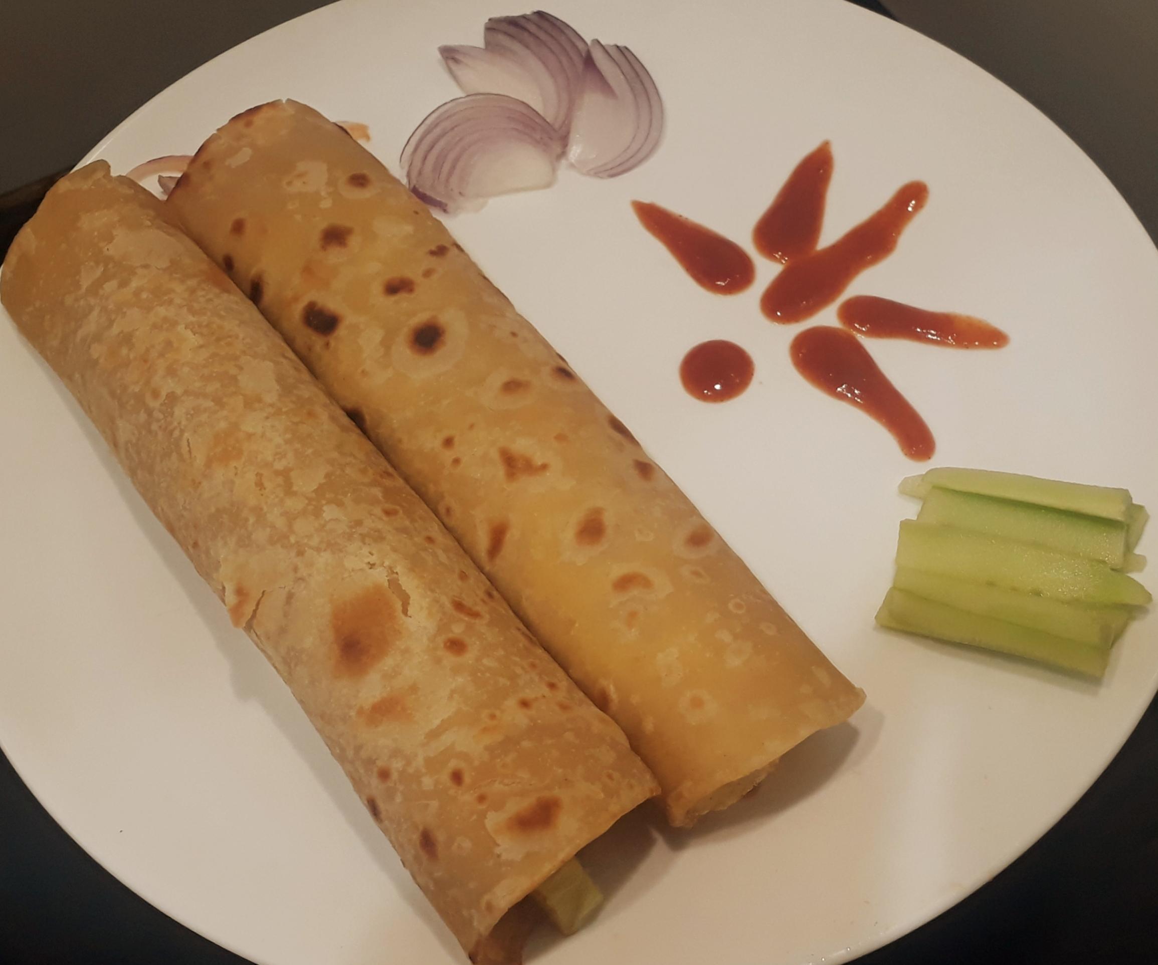 Easy Flatbread Egg Roll - Kolkata Style