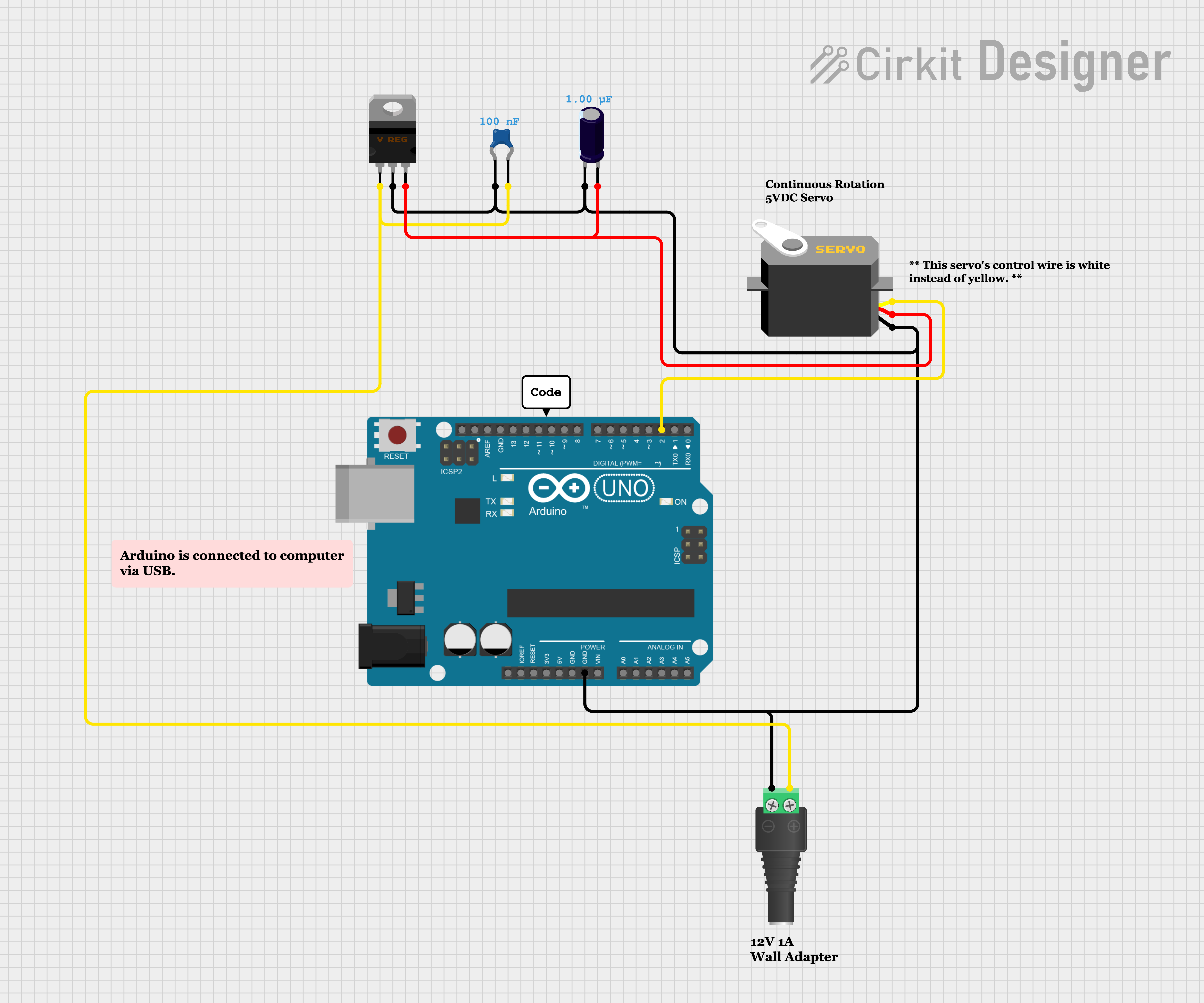 Continuous Rotation Servo + Arduino UNO: a Tutorial