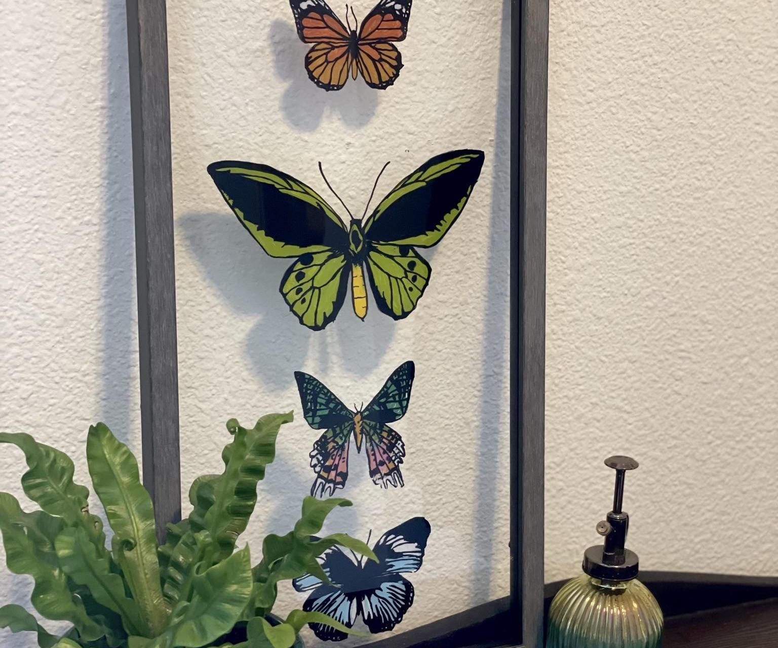 Painted Butterfly Mounts