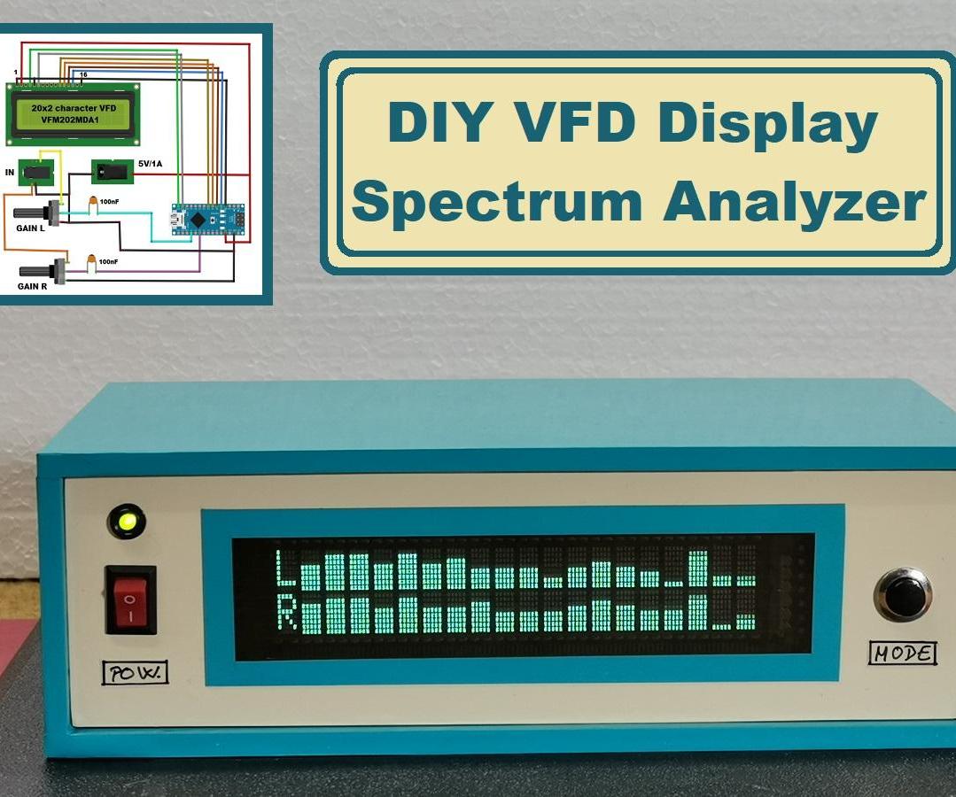 DIY Arduino Audio Spectrum Analyzer on VFD Display