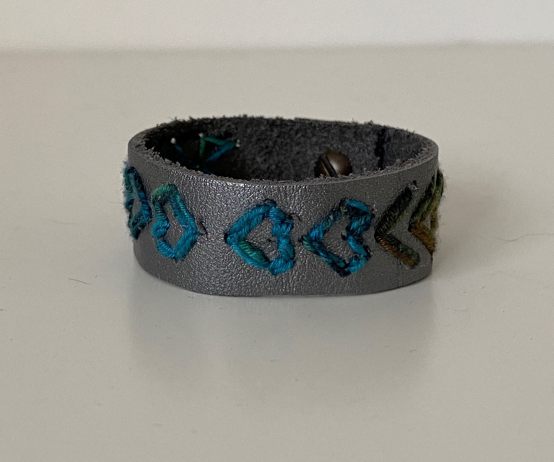Leather Heart Bracelet (Shelter in Place Edition)