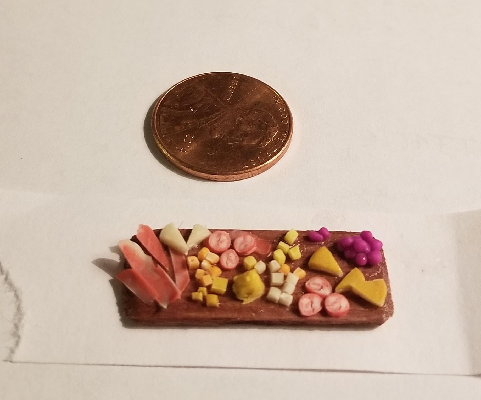 Miniature Polymer Clay Charcuterie/Cheese Board