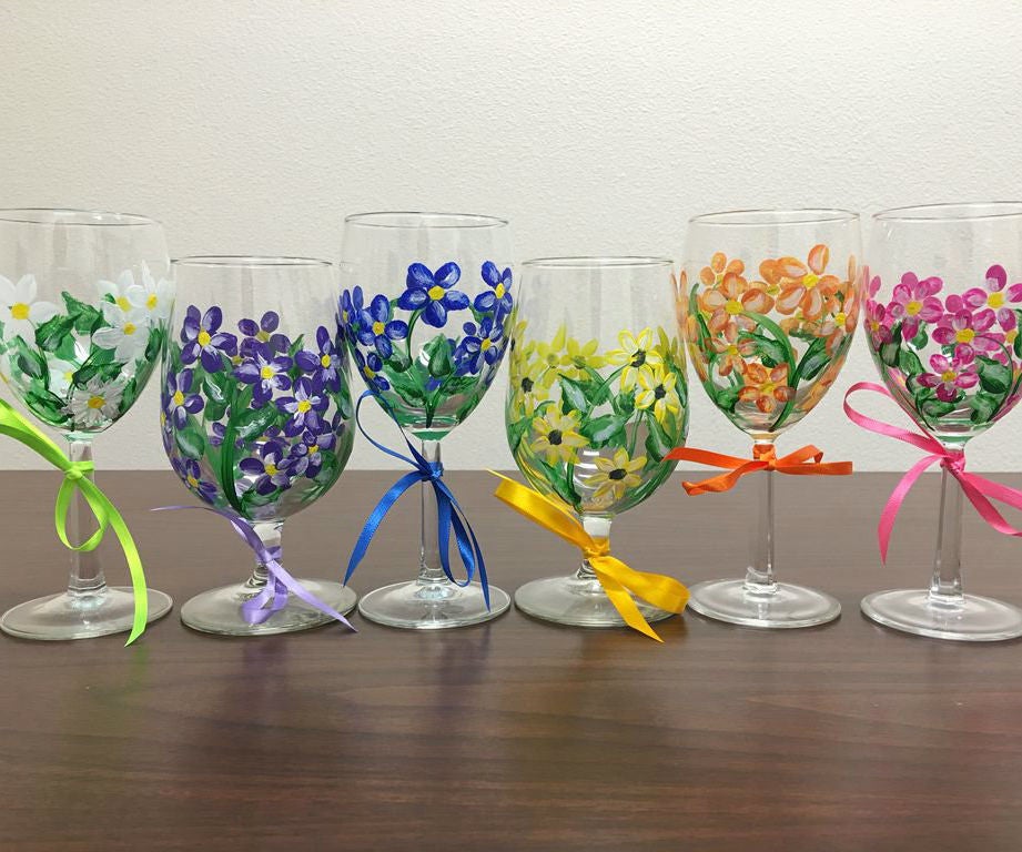 Painted Wine Glasses