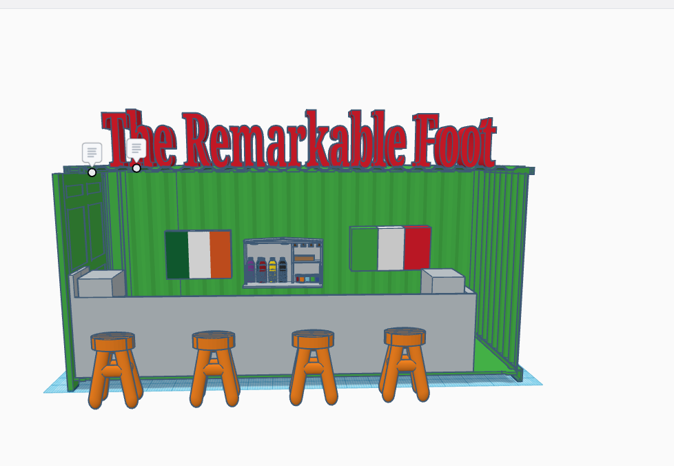 A Shipping Container Turned to a Place of Irish Gathering.