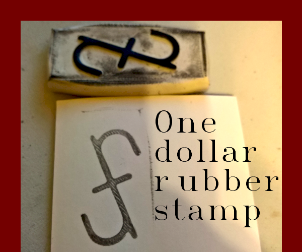 One Dollar Rubber Stamp