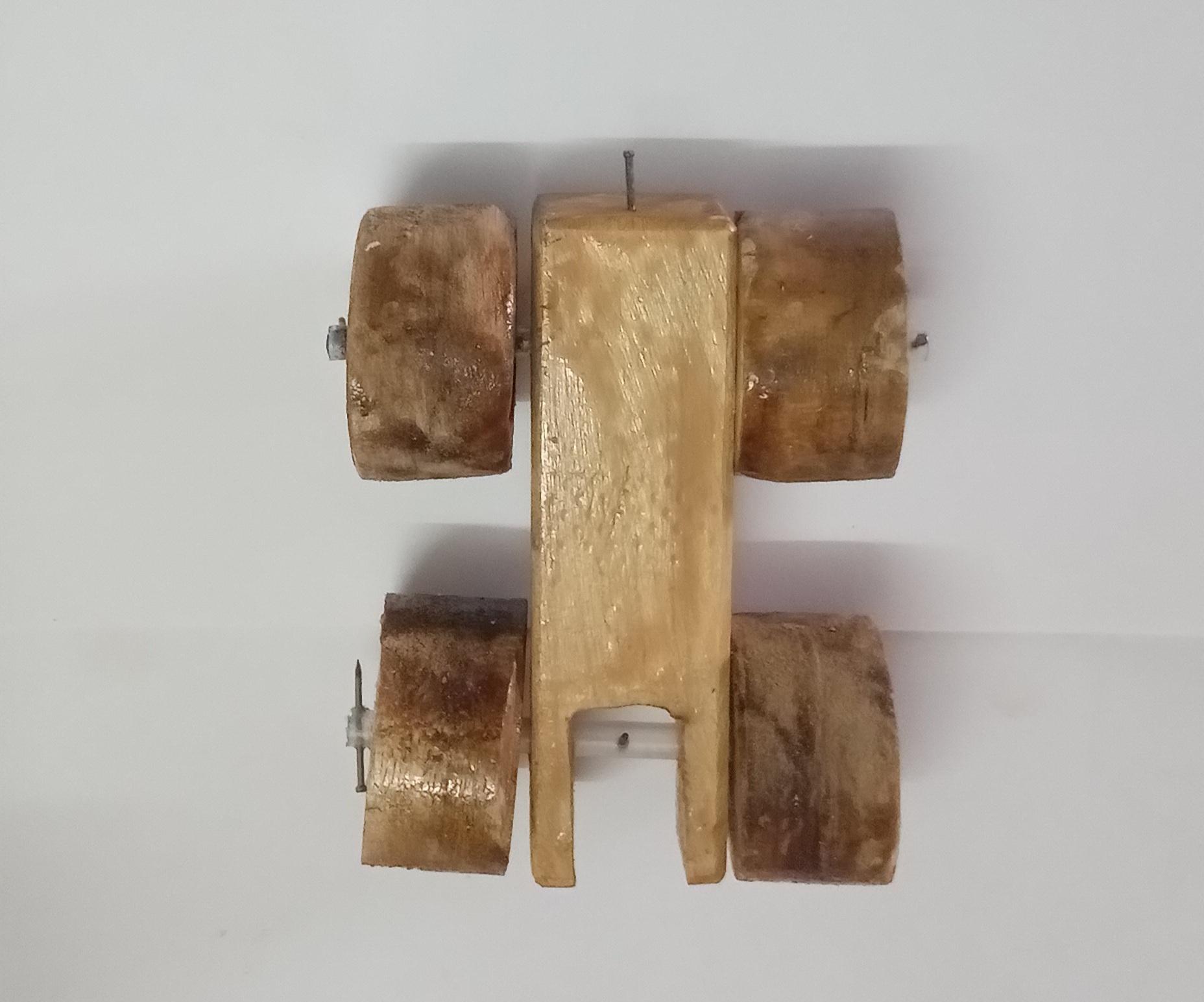 Rubber Band Operated Wooden Car