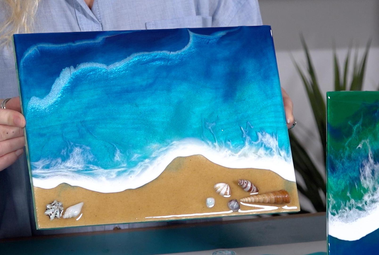 How to Create Two Pieces of Ocean Inspired Resin Art Work!