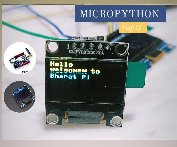 OLED Sensor With Micropython Using BharatPi Board