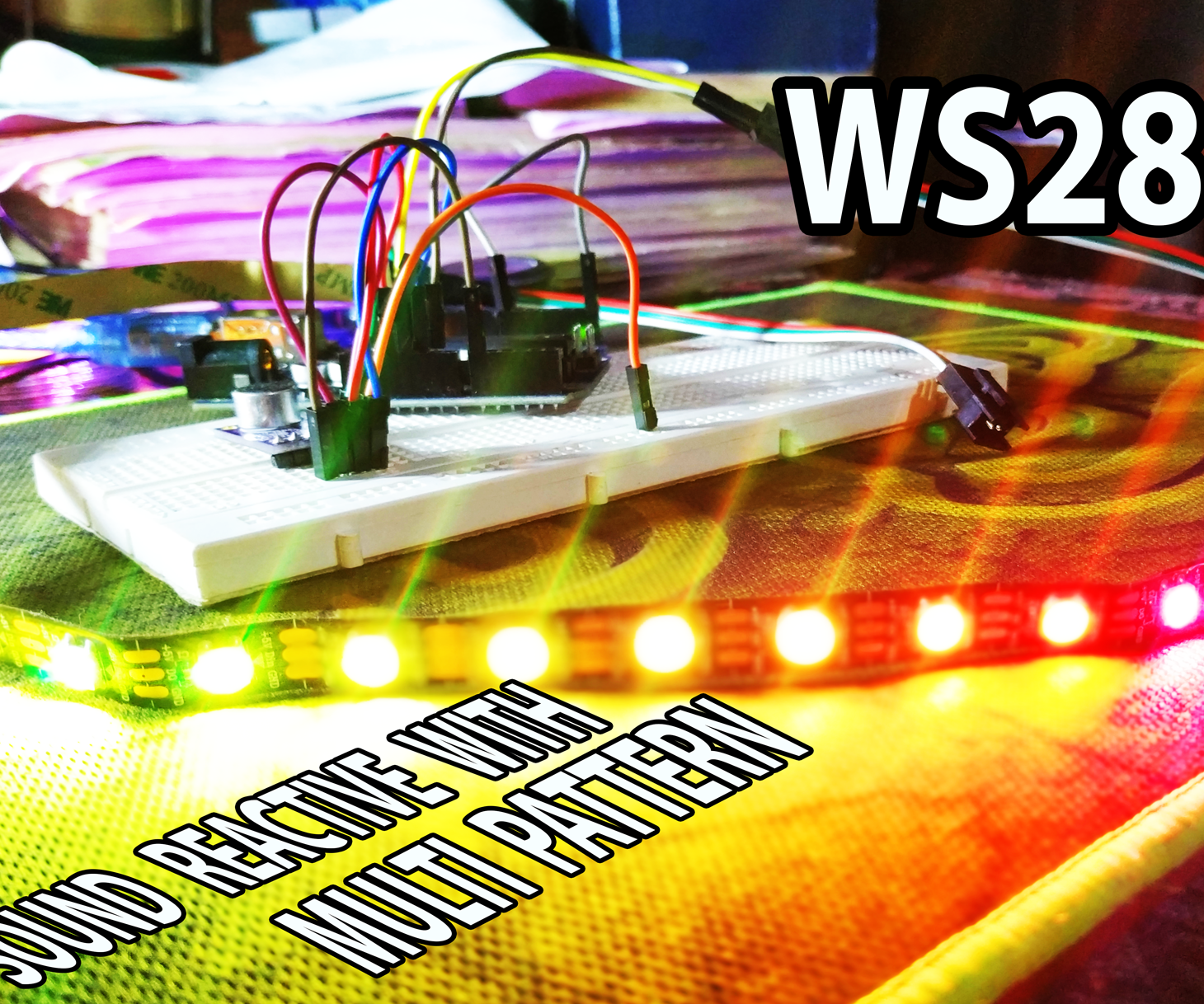 How to Make Music Reactive WS2812B LEDs With Multi-pattern