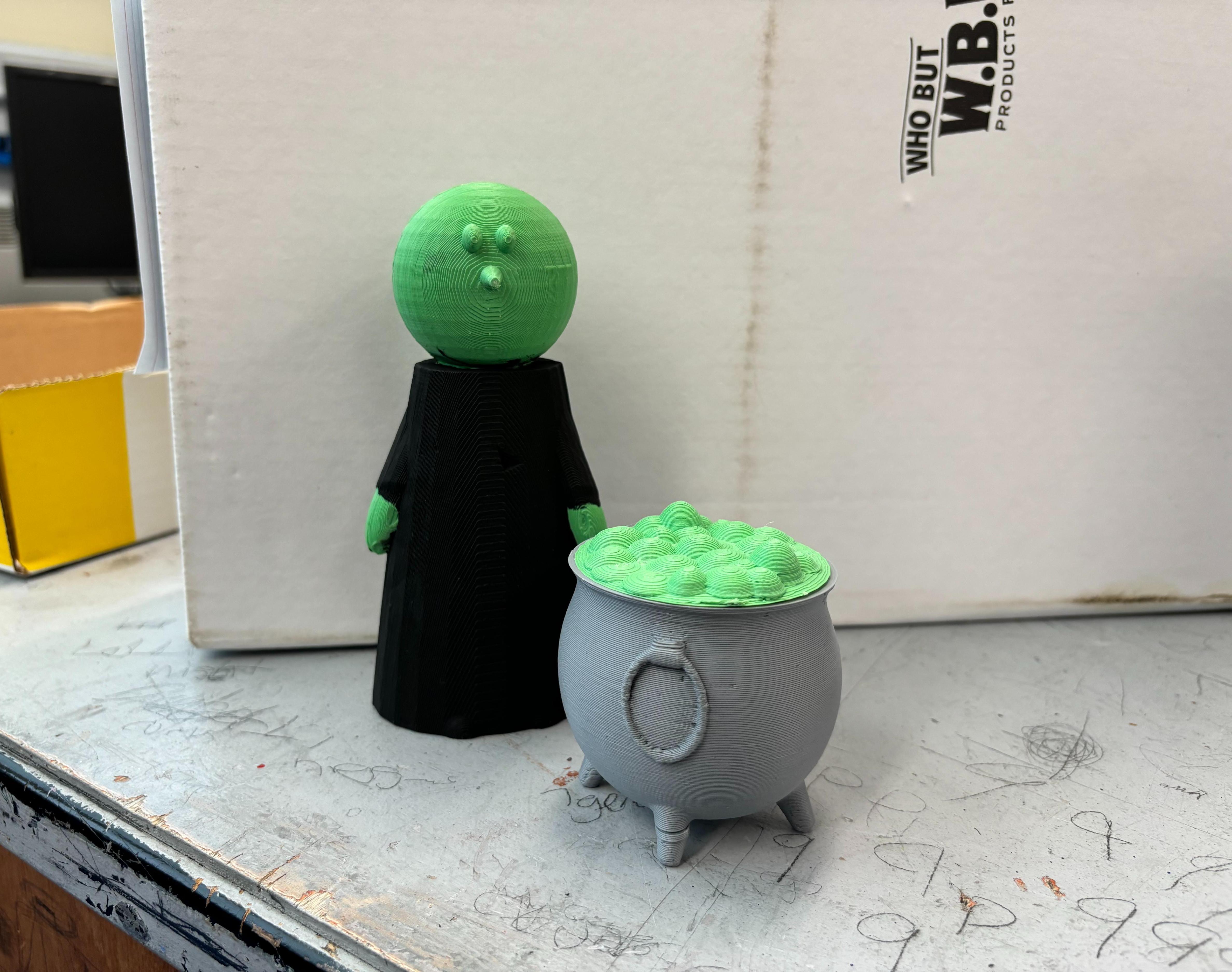 Tinkercad Witch and Cauldron
