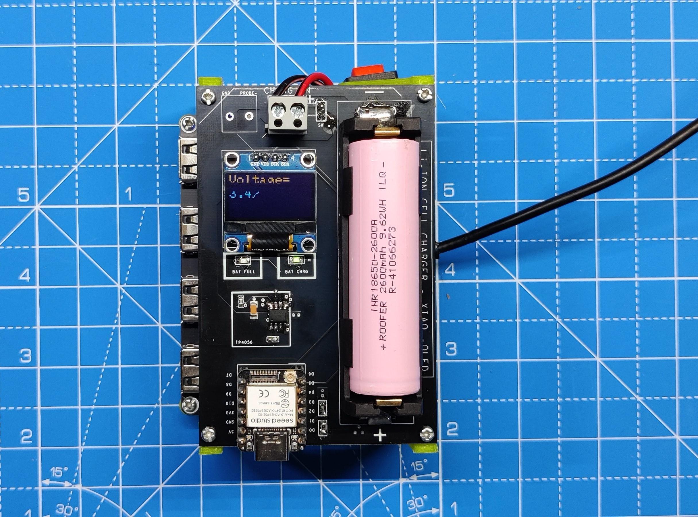 Li-ion Cell Charger With TP4056 and XIAO ESP32S3