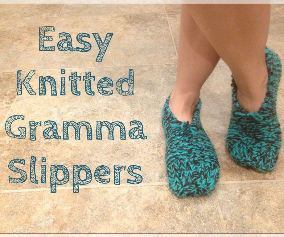 Easy Knitted Gramma Slippers