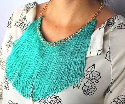 HOW TO MAKE a FRINGE  NECKLACE TUTORIAL