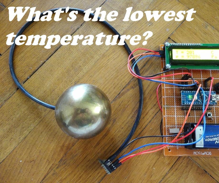 Determination of the Lowest Possible Temperature With Arduino - the Absolute Zero Temperature