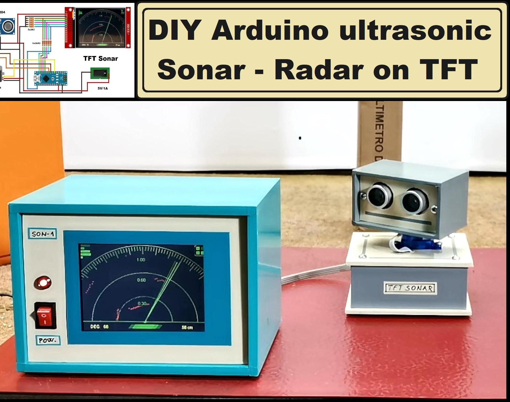 DIY Arduino Ultrasonic Sonar - Radar on TFT Display