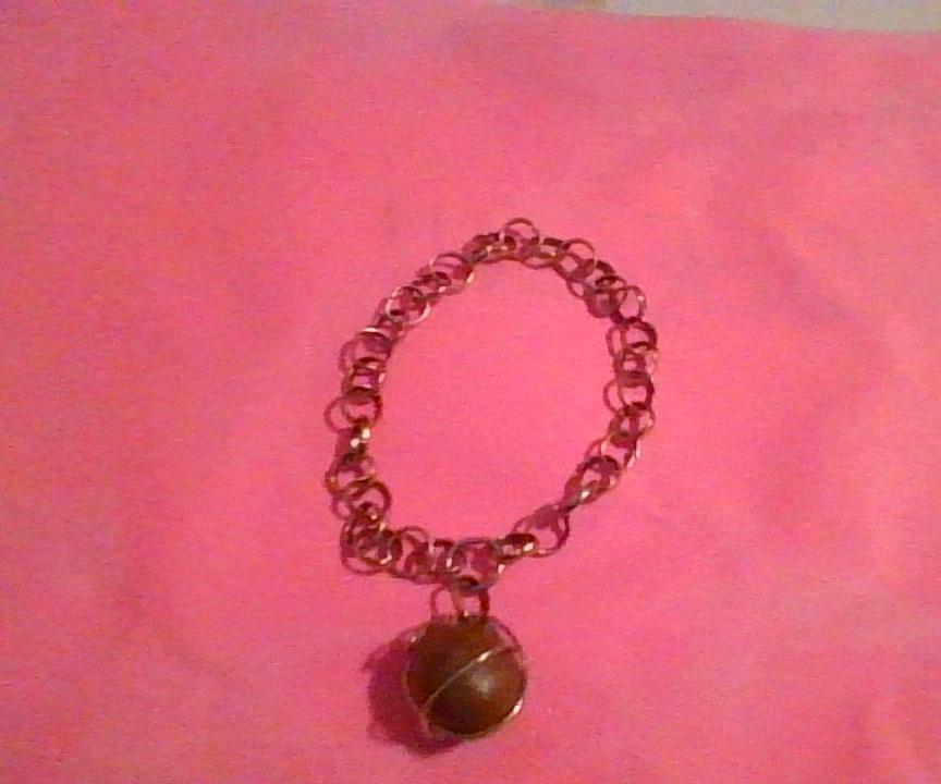  Acorn and Chain Bracelet 
