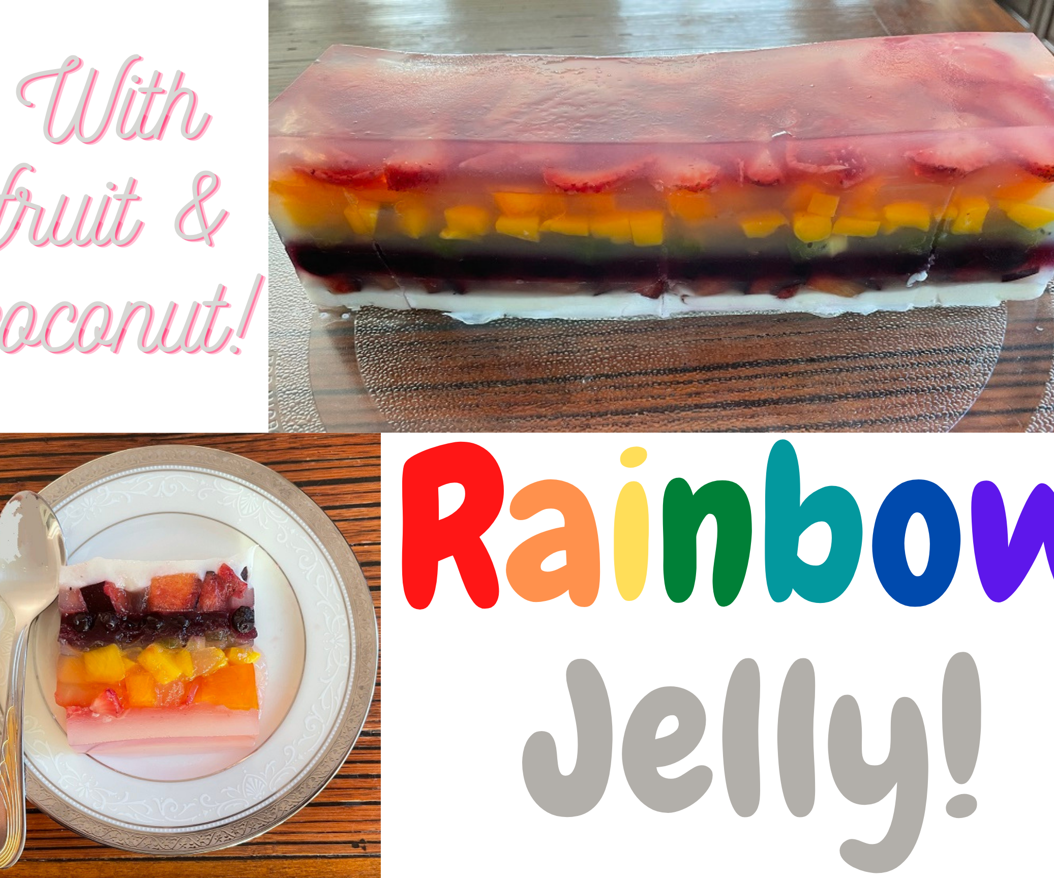 Rainbow Layered Fruit Jelly! (Made With Agar Agar)