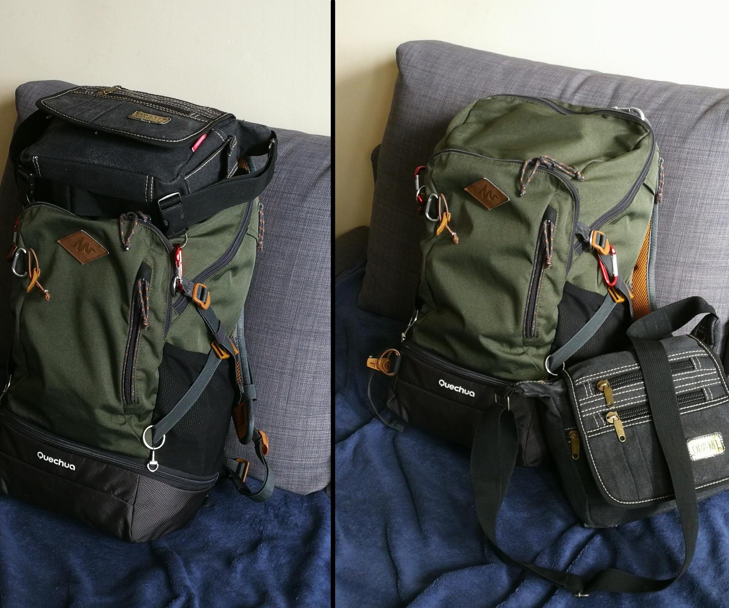 Backpack Attachable Shoulder Bag