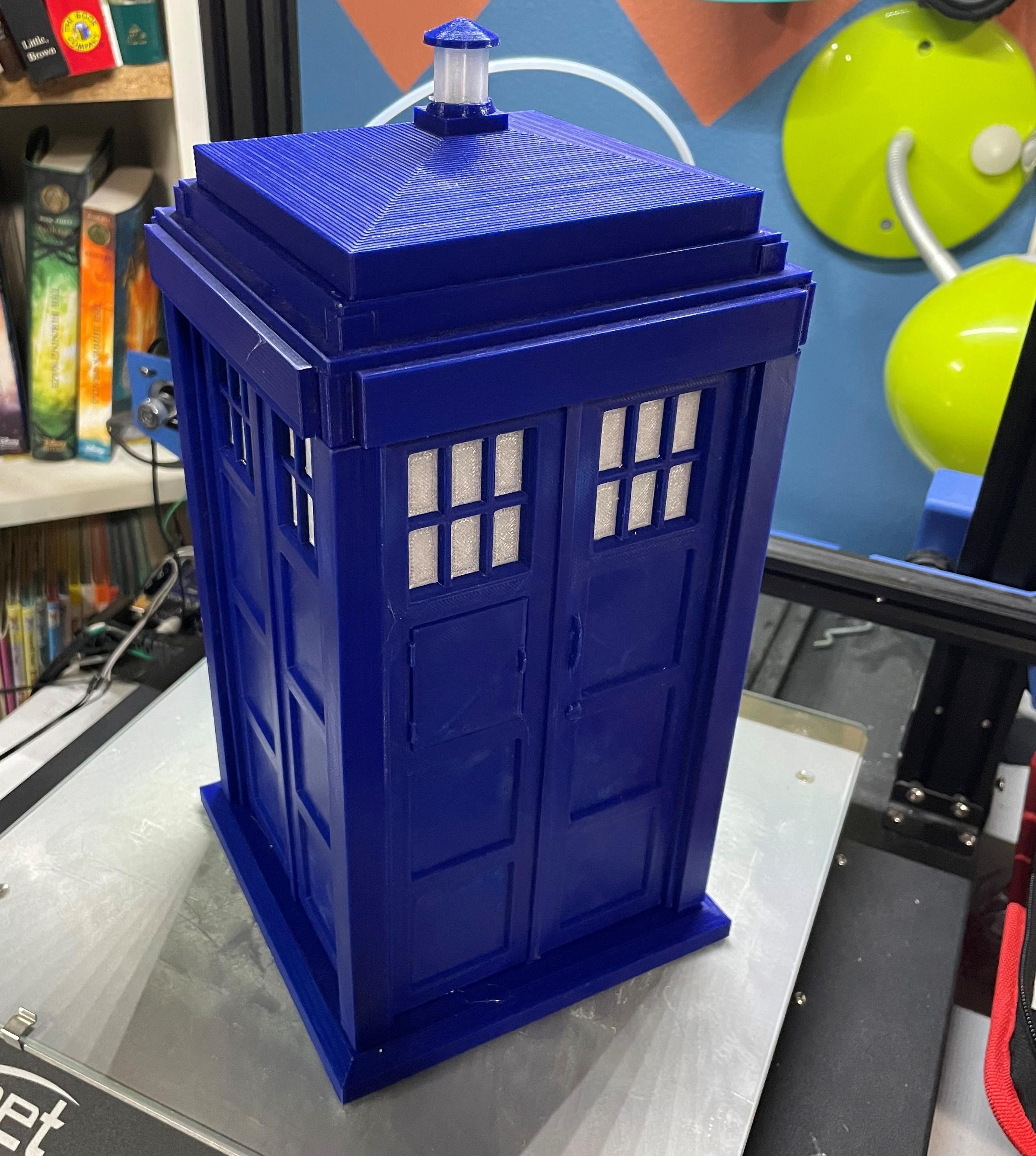 3D Printed Tardis With Sound and Fading Lights