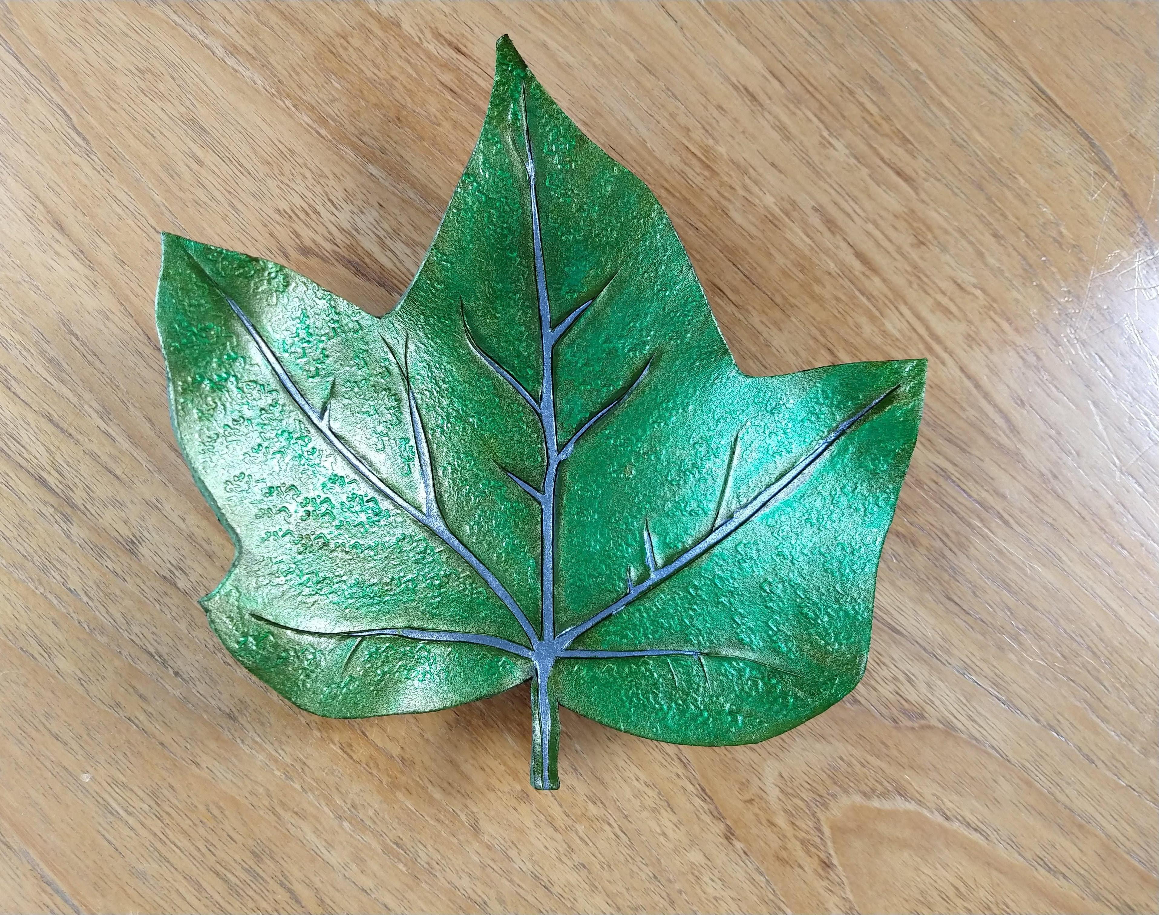 Leather Ivy Leaf Coin / Jewellery Tray